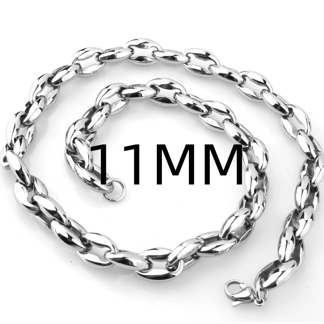 Hollow Coffee Bean Necklace Stainless Steel — image 10