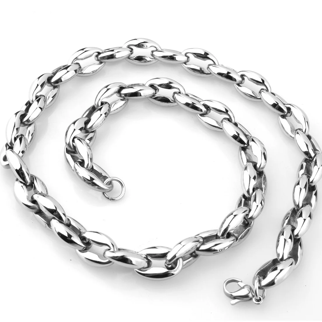 Hollow Coffee Bean Necklace Stainless Steel — image 7
