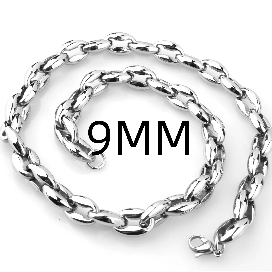 Hollow Coffee Bean Necklace Stainless Steel — image 5