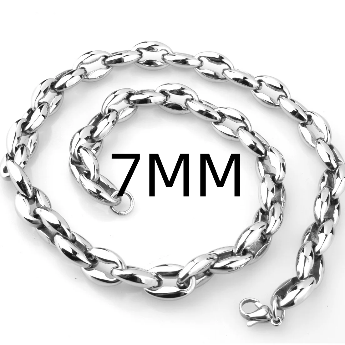Hollow Coffee Bean Necklace Stainless Steel — image 9