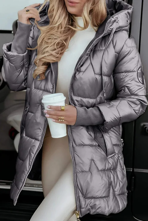 Hooded Cotton-padded Jacket With Three Zippers — image 5