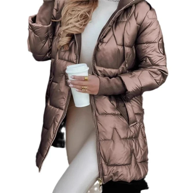 Hooded Cotton-padded Jacket With Three Zippers — image 2