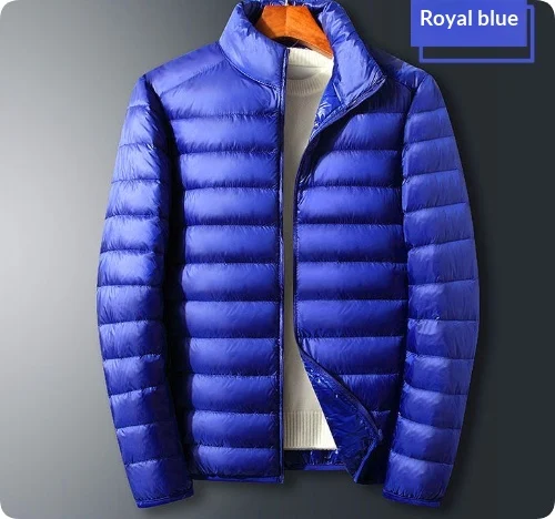 Hooded Padded White Duck Down Mens Coat — image 8