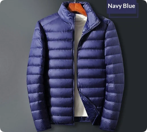 Hooded Padded White Duck Down Mens Coat — image 5