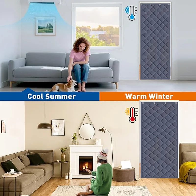 Hook-on Thick Magnetic Door Curtain, Windproof And Insulating Window Suitable For… — image 4