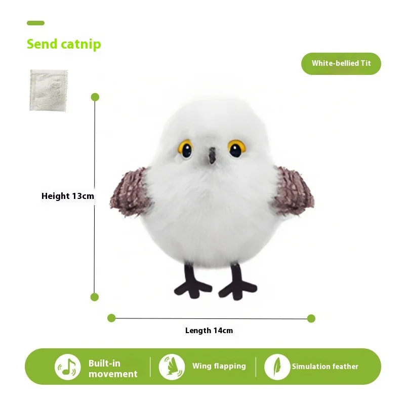 Hot Cat Shaking Bird Simulation Toy Self-hi Relieving Stuffy Electric Sound Sparrow… — image 9