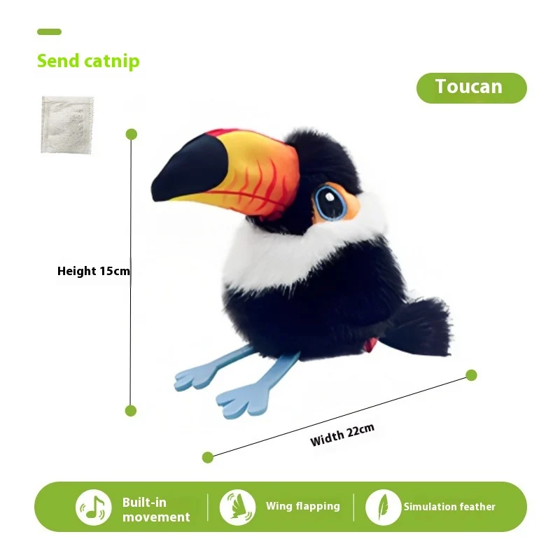 Hot Cat Shaking Bird Simulation Toy Self-hi Relieving Stuffy Electric Sound Sparrow… — image 5