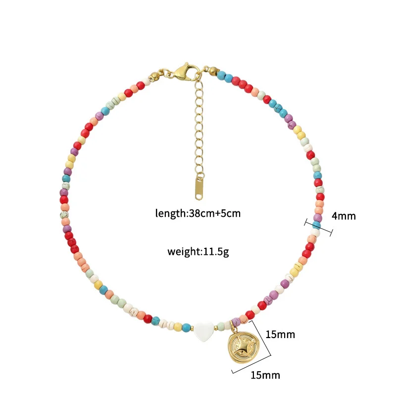 Hot-selling Colorful Turquoise Cherry Strawberry Heart Pendant Necklace — image 6