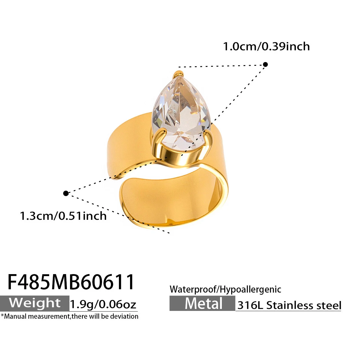Hot-selling Luxury Zircon-encrusted Clip-on Earrings, Non-fading Stainless Steel… — image 4