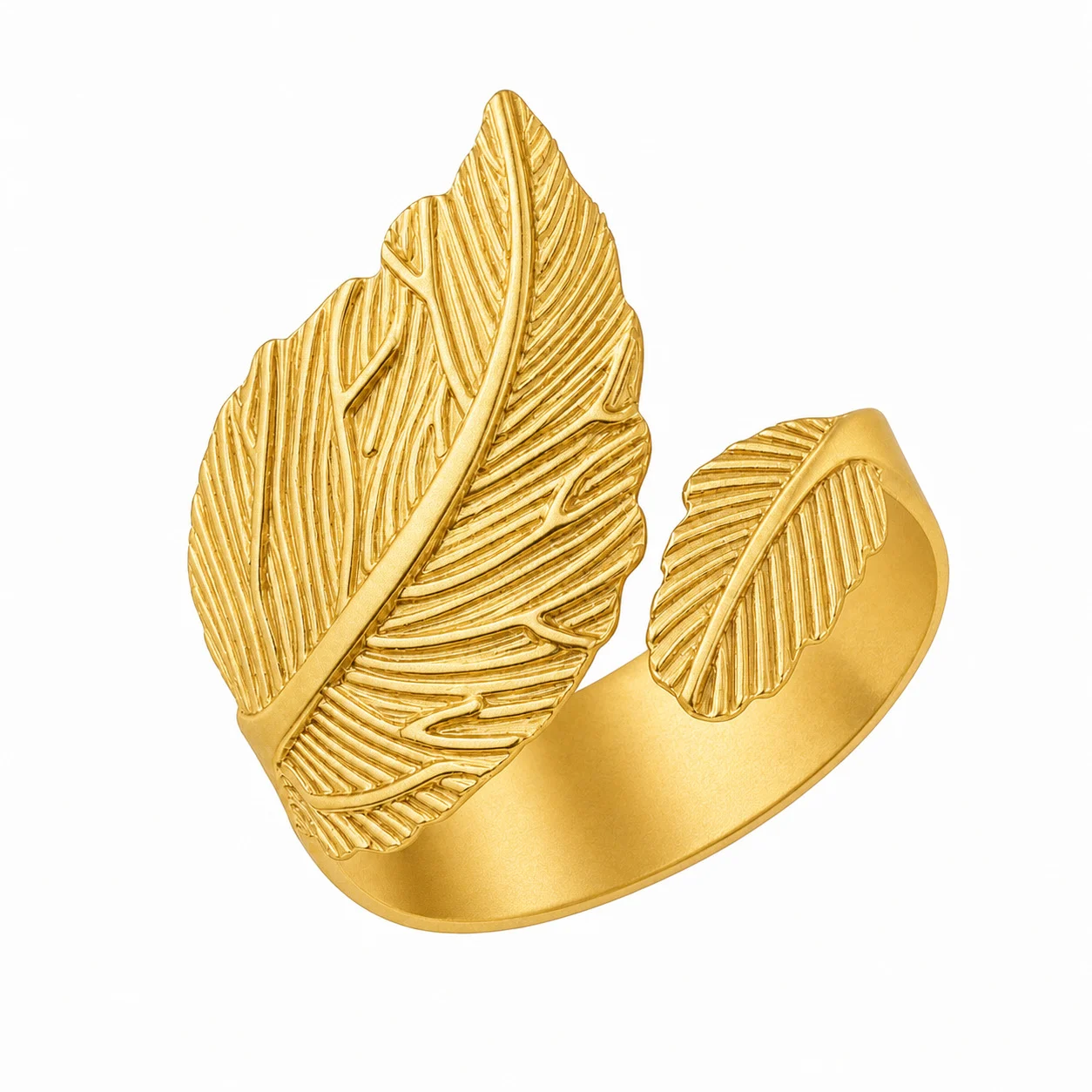Hotel Table Setting Golden Leaf Metal Napkin Ring — image 8