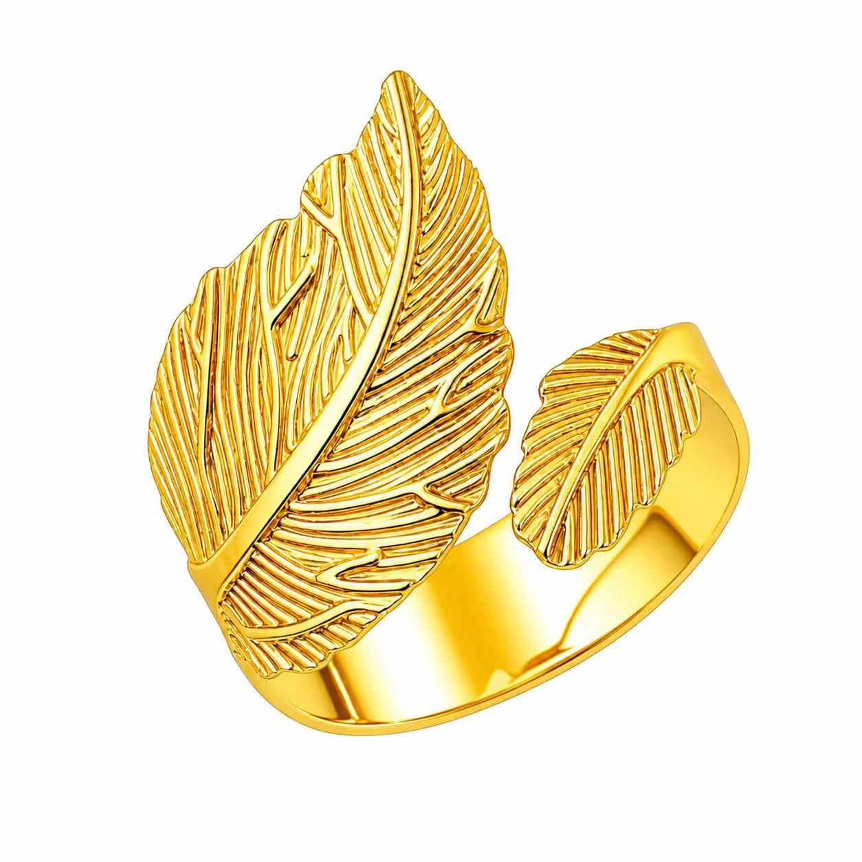 Hotel Table Setting Golden Leaf Metal Napkin Ring — image 6