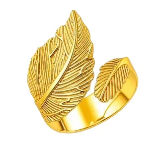 Hotel Table Setting Golden Leaf Metal Napkin Ring — image 5