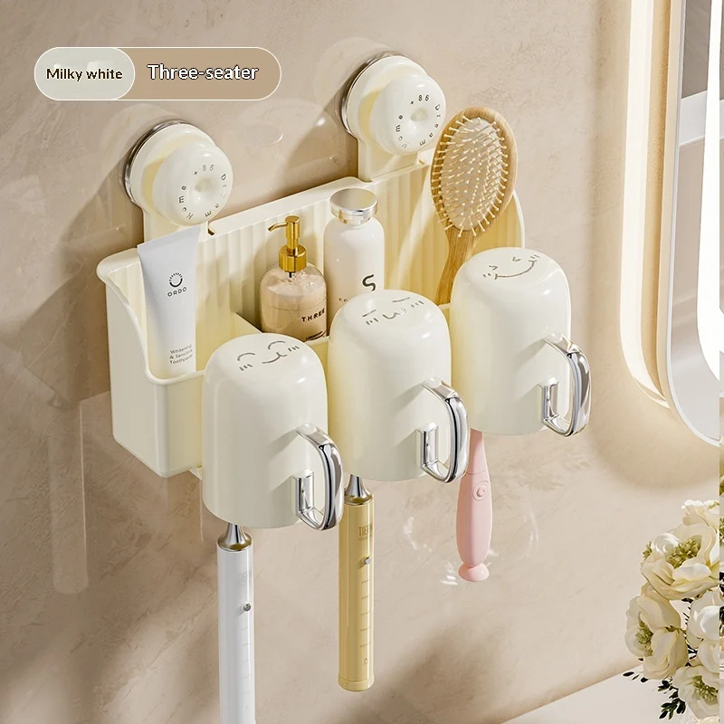 Household Bathroom Toothbrush Holder Shelf — image 9