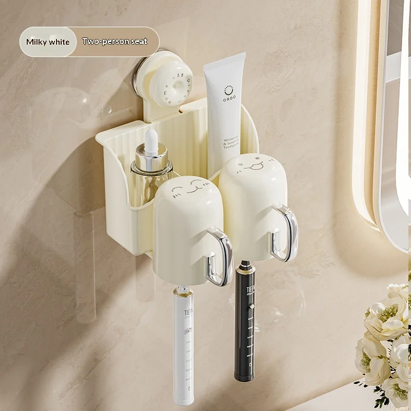 Household Bathroom Toothbrush Holder Shelf — image 6