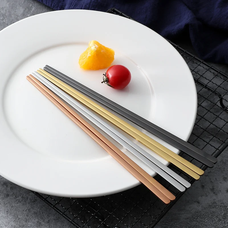 Household Non-slip 304 Stainless Steel Chopsticks — image 4