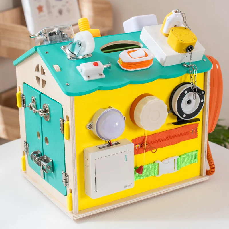 Household Wooden Montessori Busy House — image 2