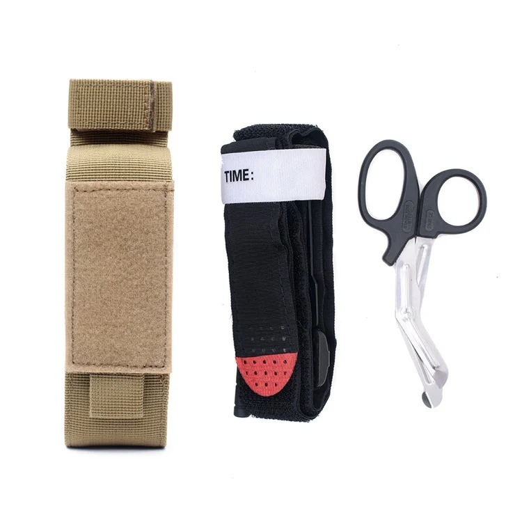 Hoyoo Outdoor Tactical Bag, EDC Shoulder Hemostatic Stent Molle Medical Scissors… — image 4