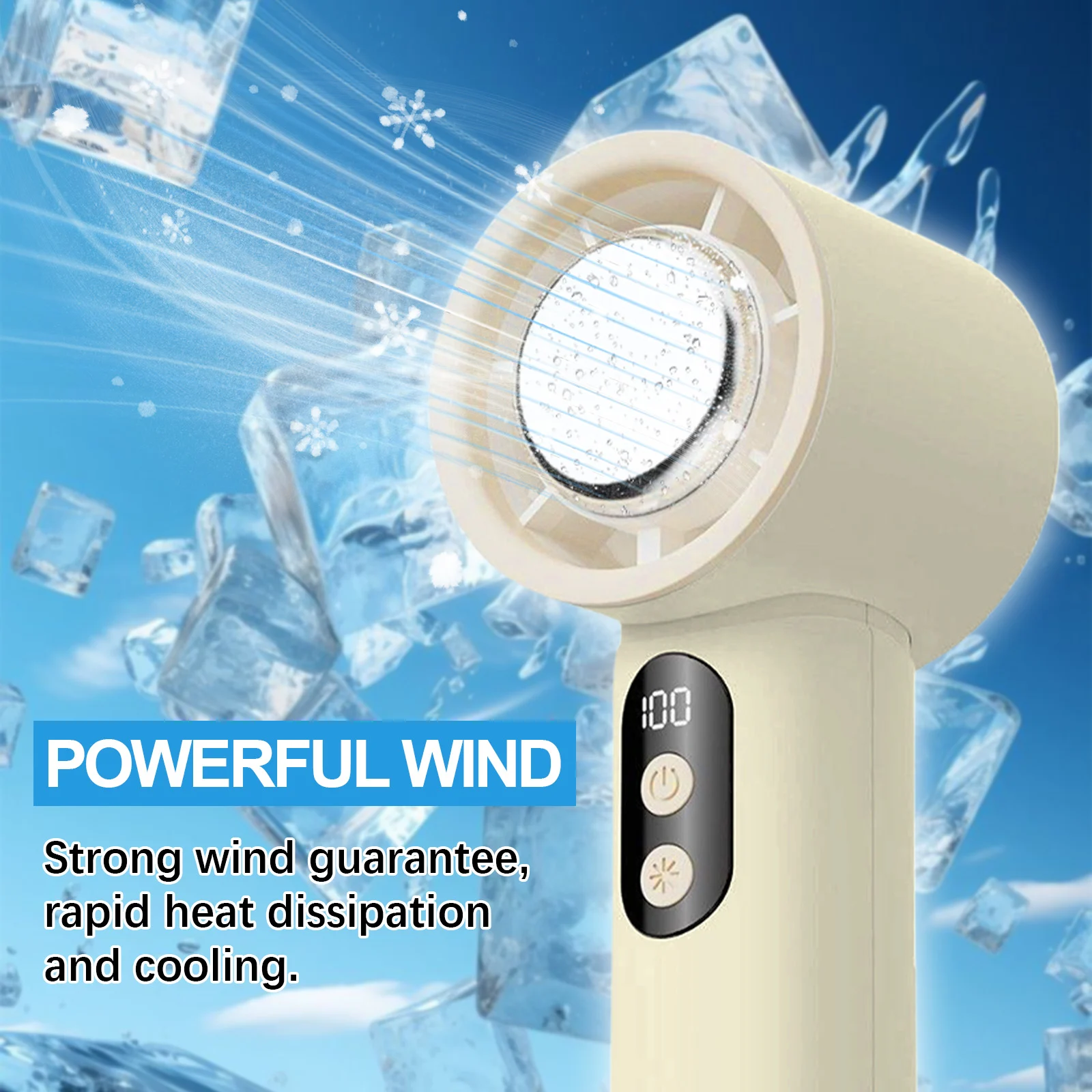 Ice Pack Handheld Fan Lotus Root Powder White 1pc 1 Box — image 2