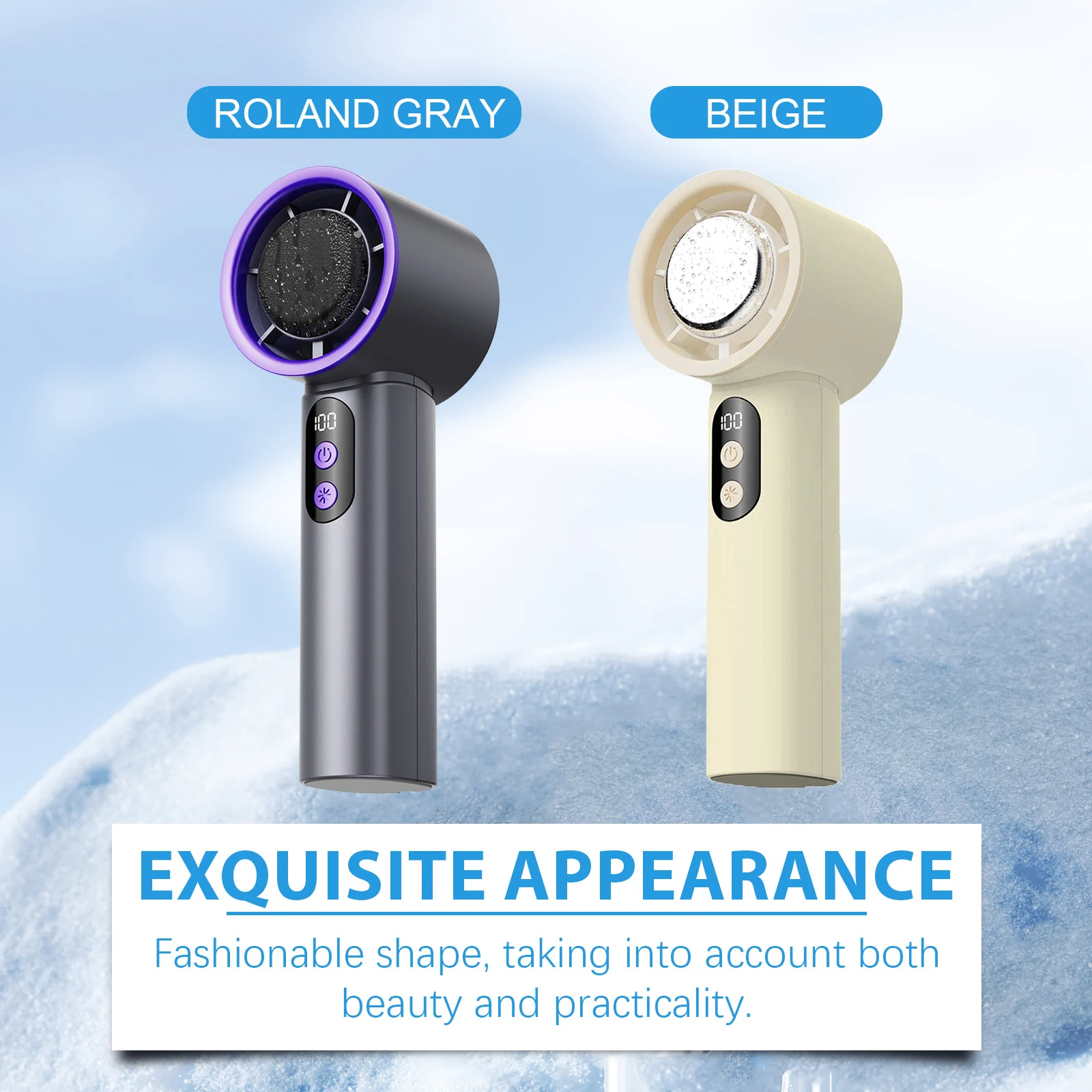 Ice Pack Handheld Fan Lotus White — image 3