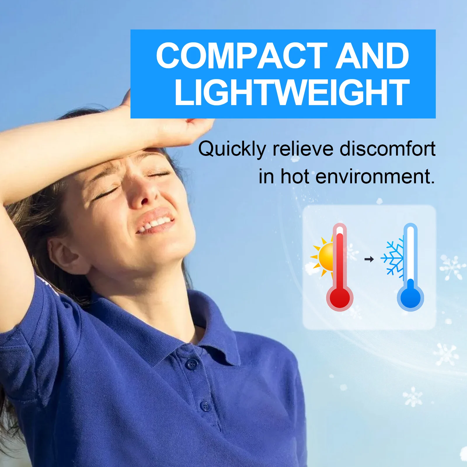 Ice Pack Handheld Fan Roland Gray 1pc — image 3