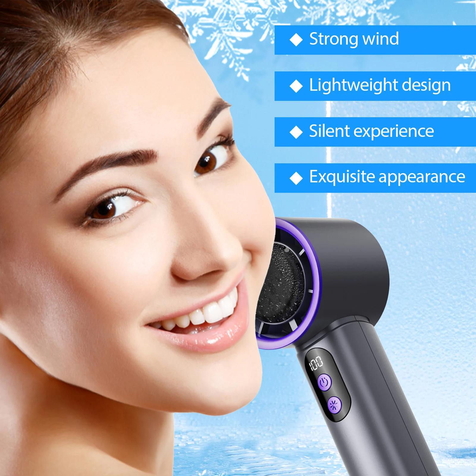 Ice Pack Handheld Fan Roland Grey 1pc 1 Box — image 3