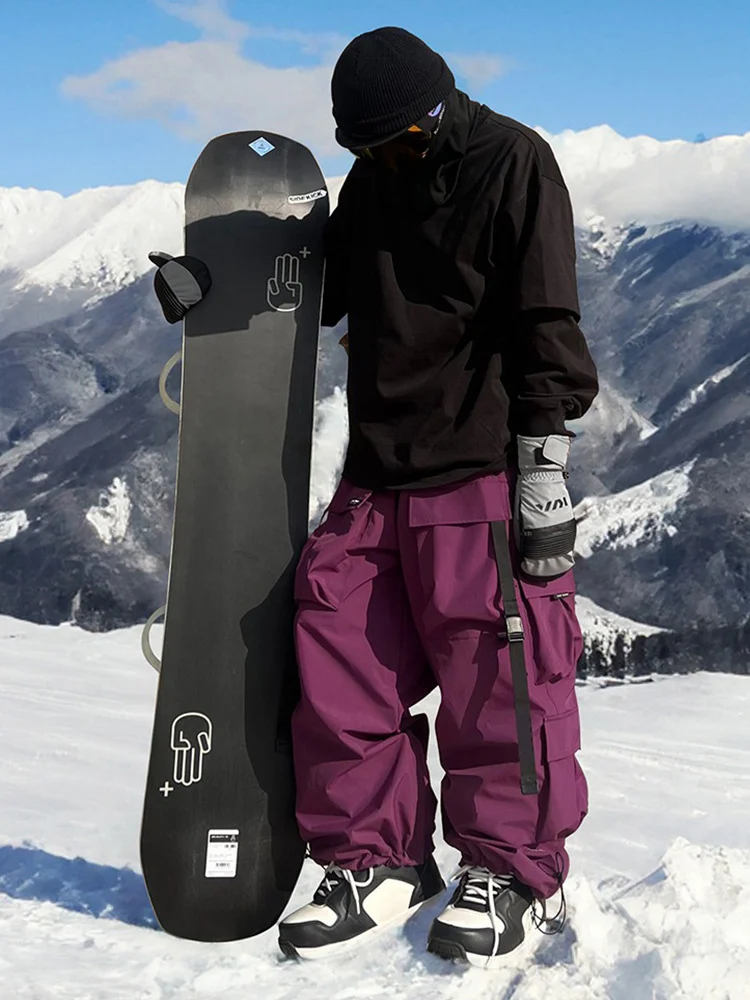Ice South Korea Multi-pocket Waterproof Sports Ski Pants For Men And Women Violet… — image 3