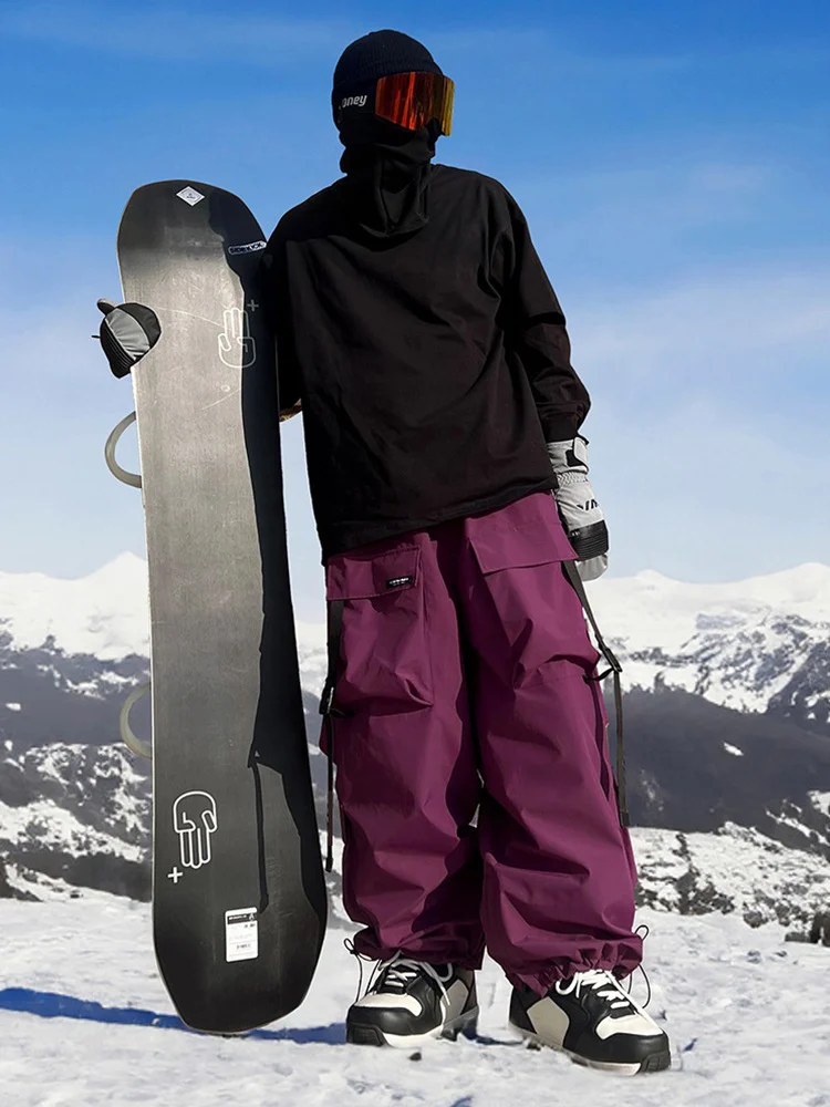 Ice South Korea Multi-pocket Waterproof Sports Ski Pants For Men And Women Violet… — image 5