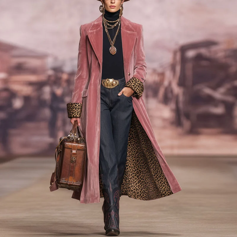 Independent Station 2026autumn And Winter New Contrasting Color Splicing Lace Gold… — image 5