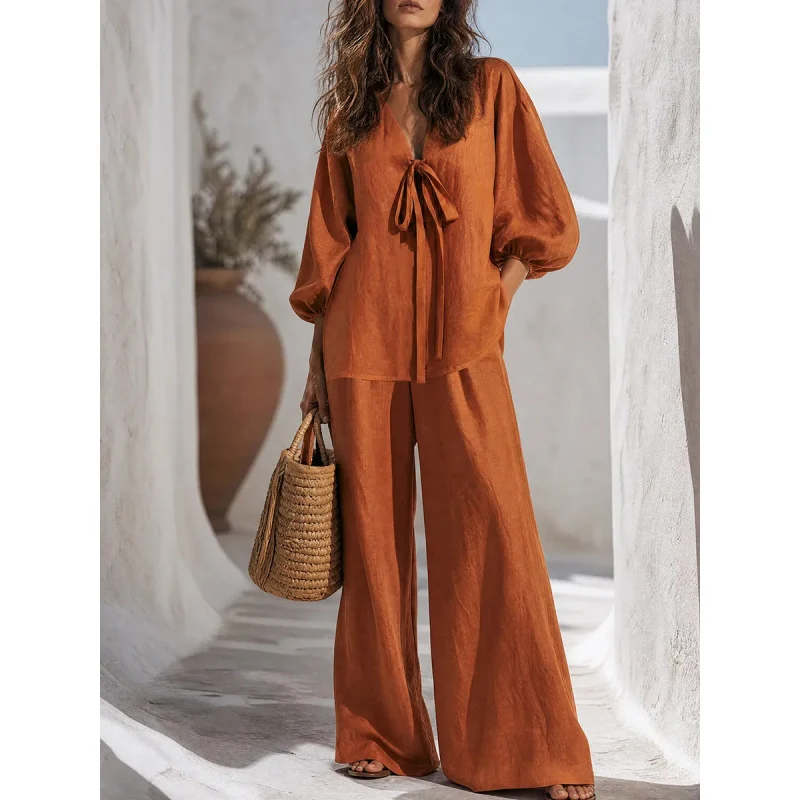 Independent Station Style Spring And Summer New Simple Casual Solid Color Lace-up… — image 3