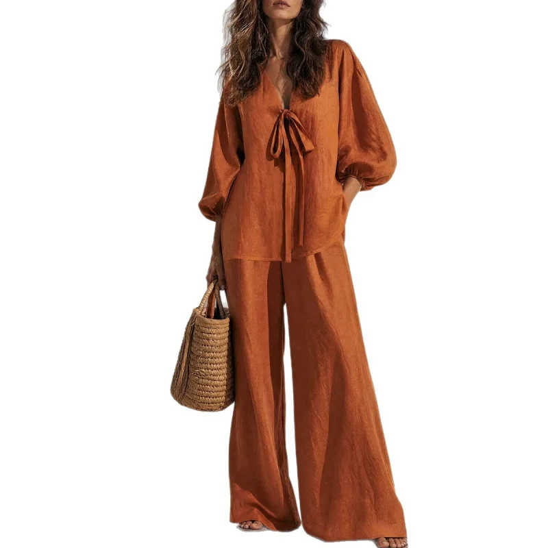 Independent Station Style Spring And Summer New Simple Casual Solid Color Lace-up… — image 2