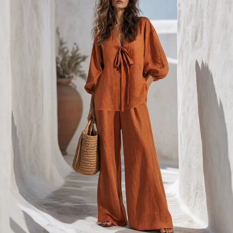 Independent Station Style Spring And Summer New Simple Casual Solid Color Lace-up… — image 5