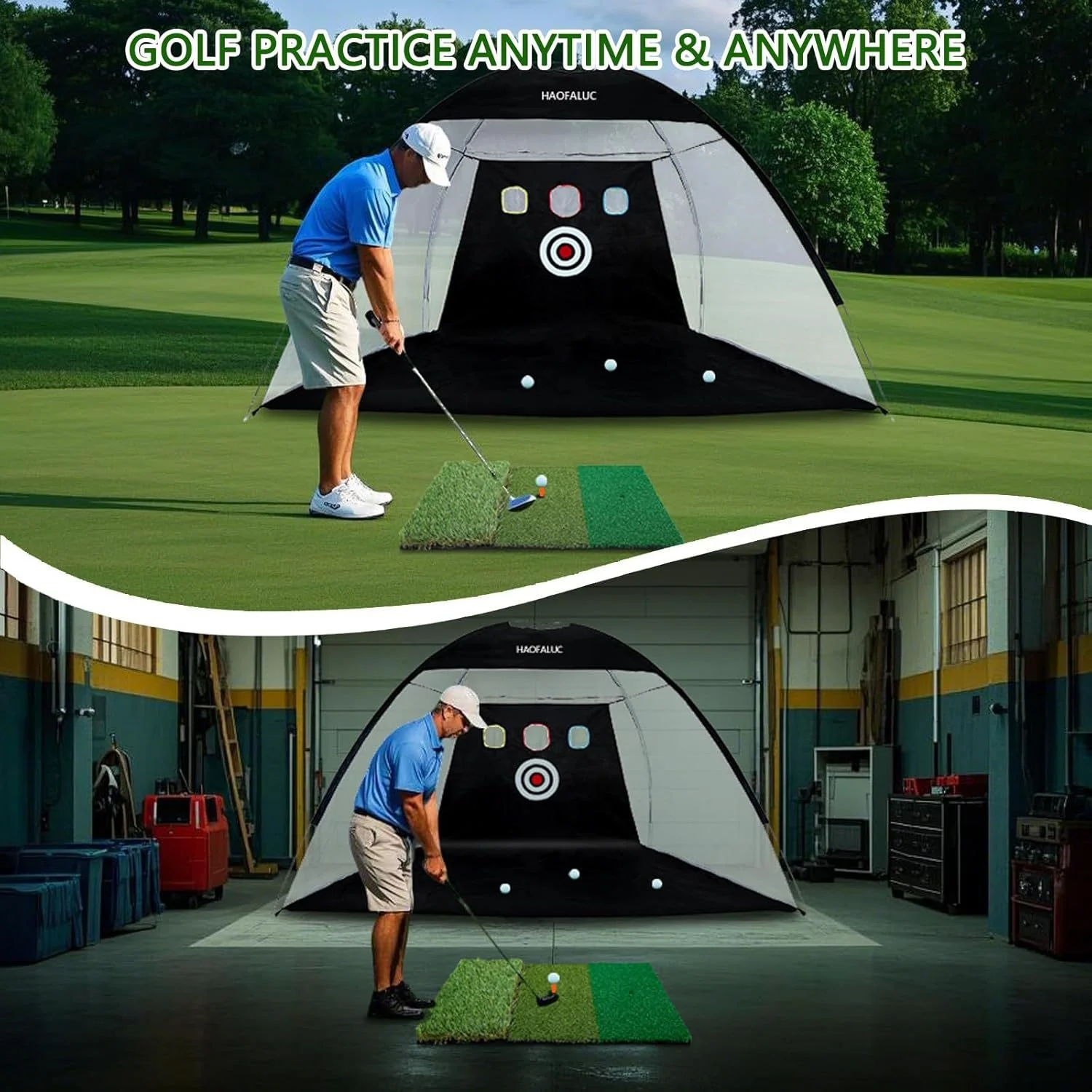 Indoor Golf Practice Net, Hitting Training Ball Net — image 3