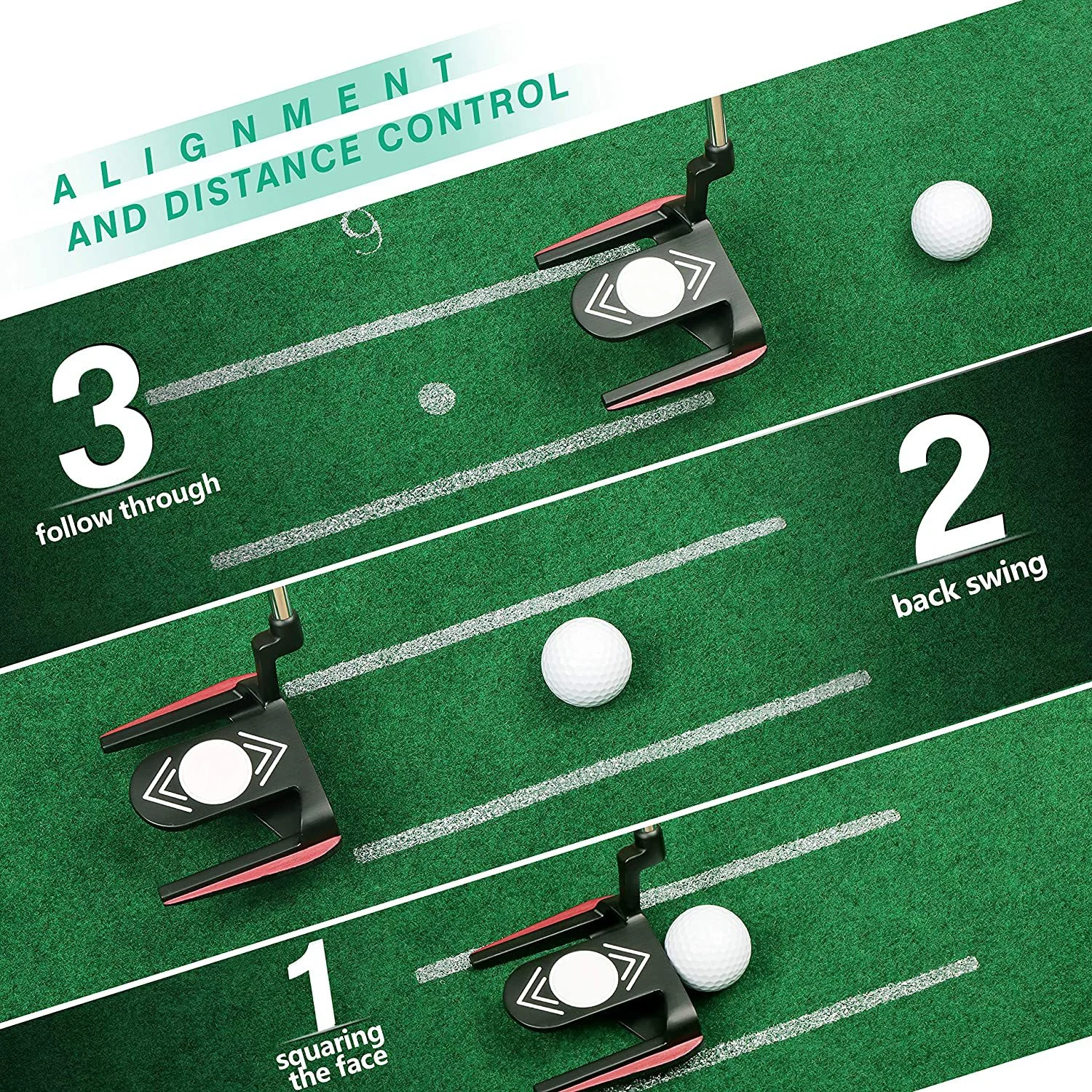 Indoor Golf Spike-soled Putting Practice Device — image 4