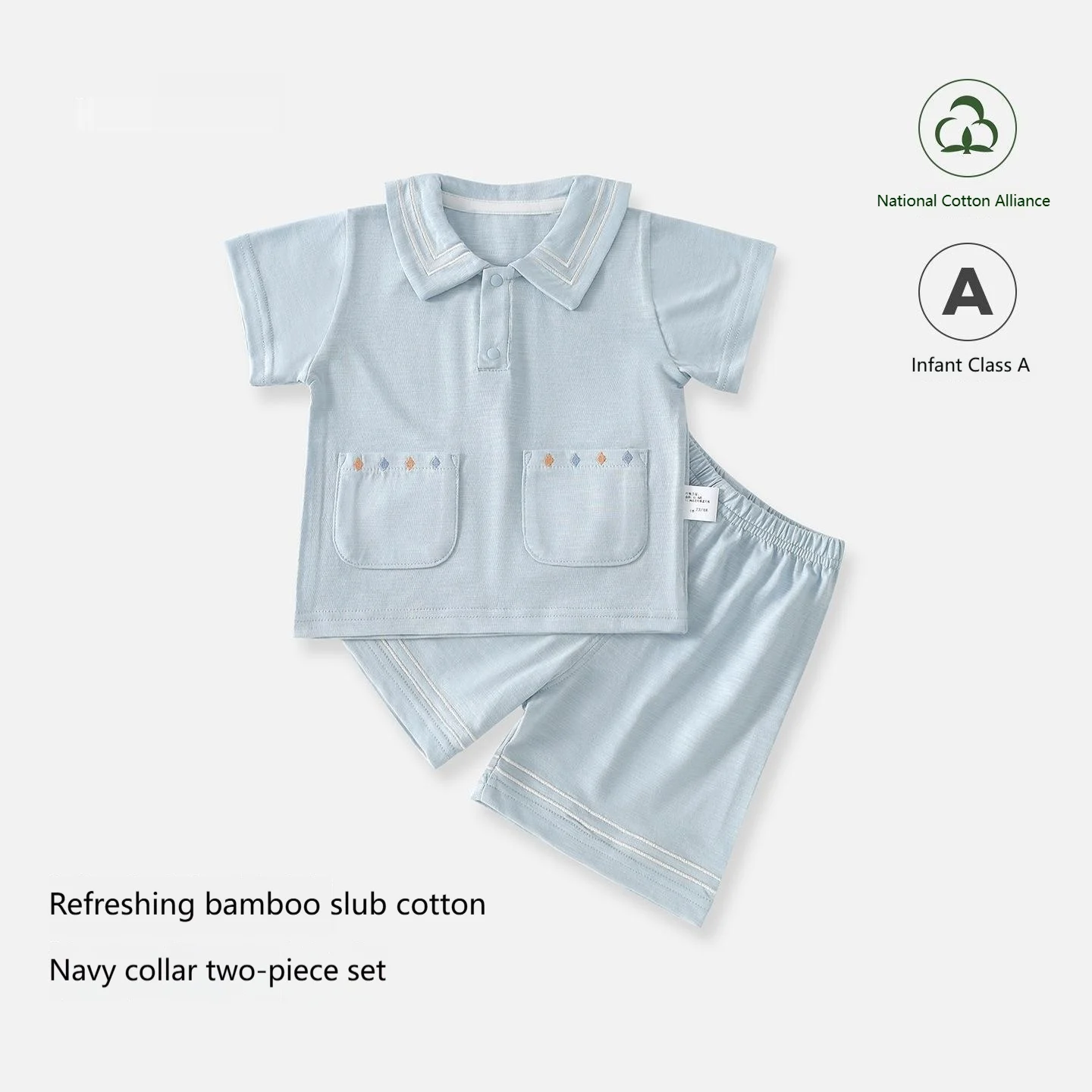 Infant Toddler Short Sleeve Shorts Set - Lightweight Breathable Two Piece Outfit For… — image 8