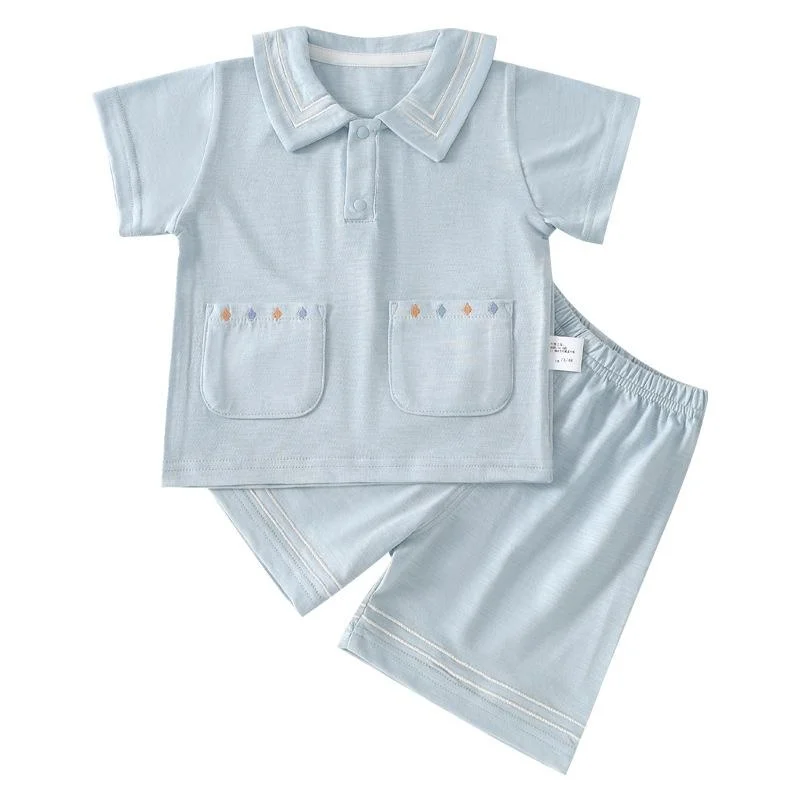 Infant Toddler Short Sleeve Shorts Set - Lightweight Breathable Two Piece Outfit For… — image 4