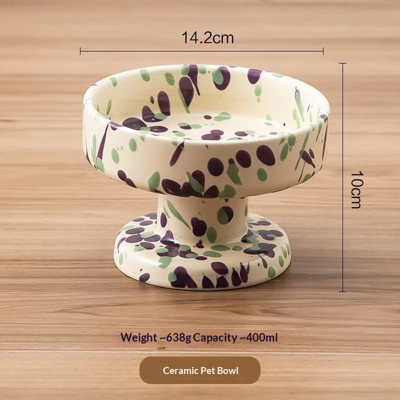 Ink-splashed Bubble Pet Bowl And Stem Glass — image 3