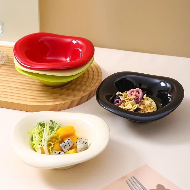 Instagram-style Salad Bowl Ceramic Cream-toned Dessert For Afternoon Tea — image 8