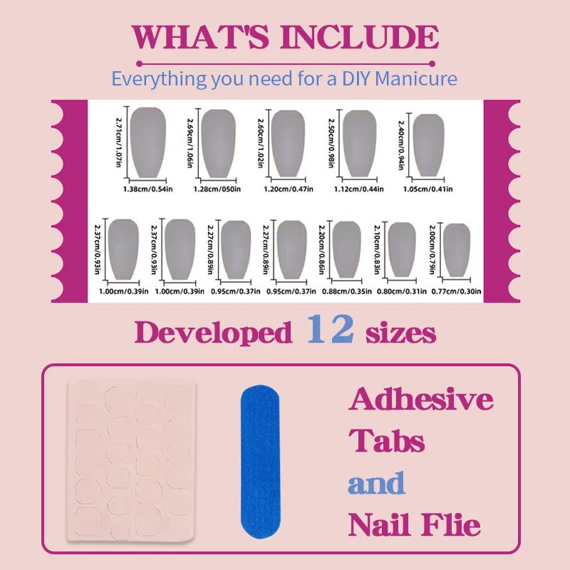 Instagram Style Wearable Nails French Manicure With Rhinestone — image 5