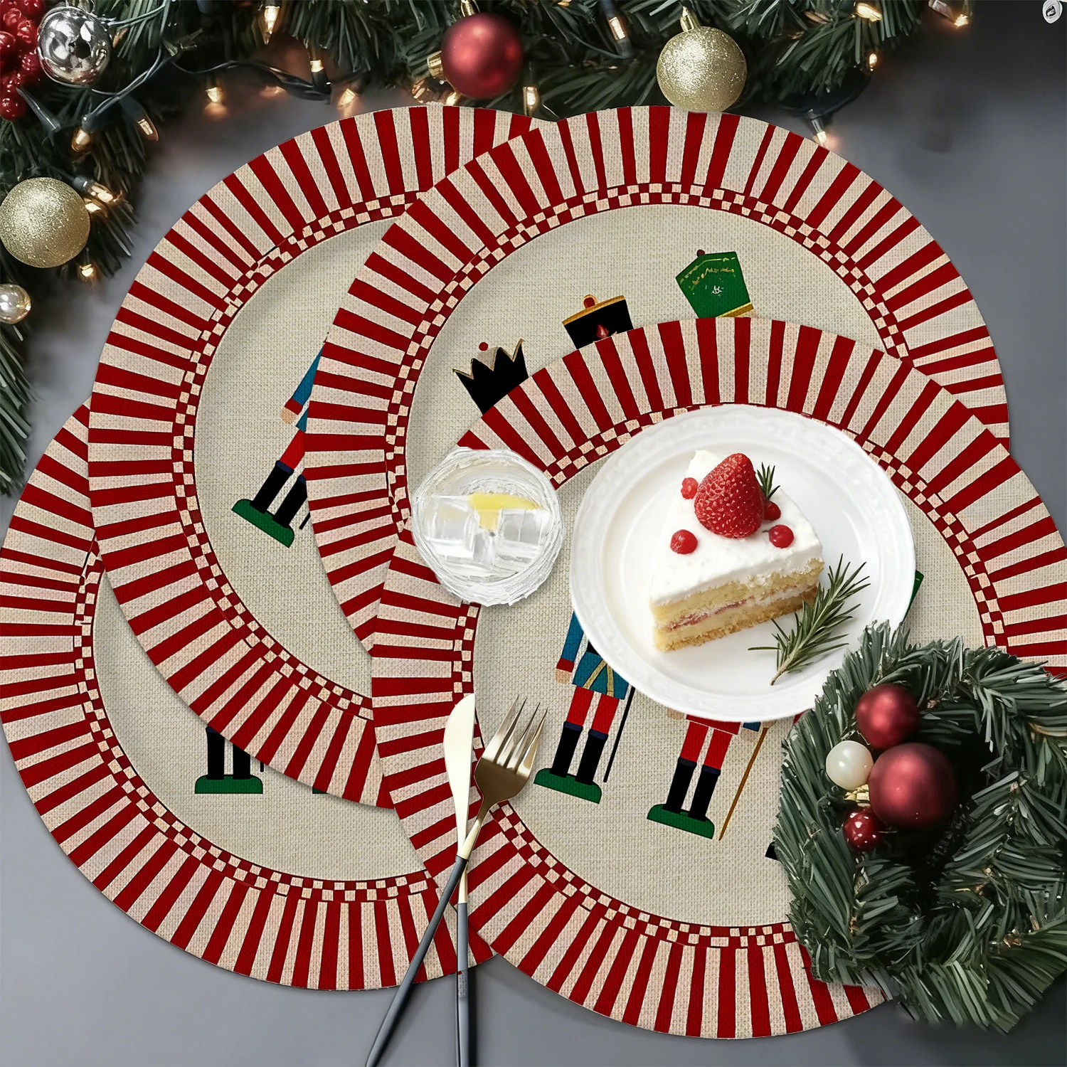 Insulated Cup Coaster Fabric Absorbent Mat Tabletop Napkin — image 2