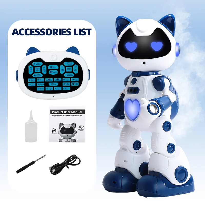 Intelligent Programming Gesture Induction Robot Spray Cool Breathing Lamp Children's Toys — image 9