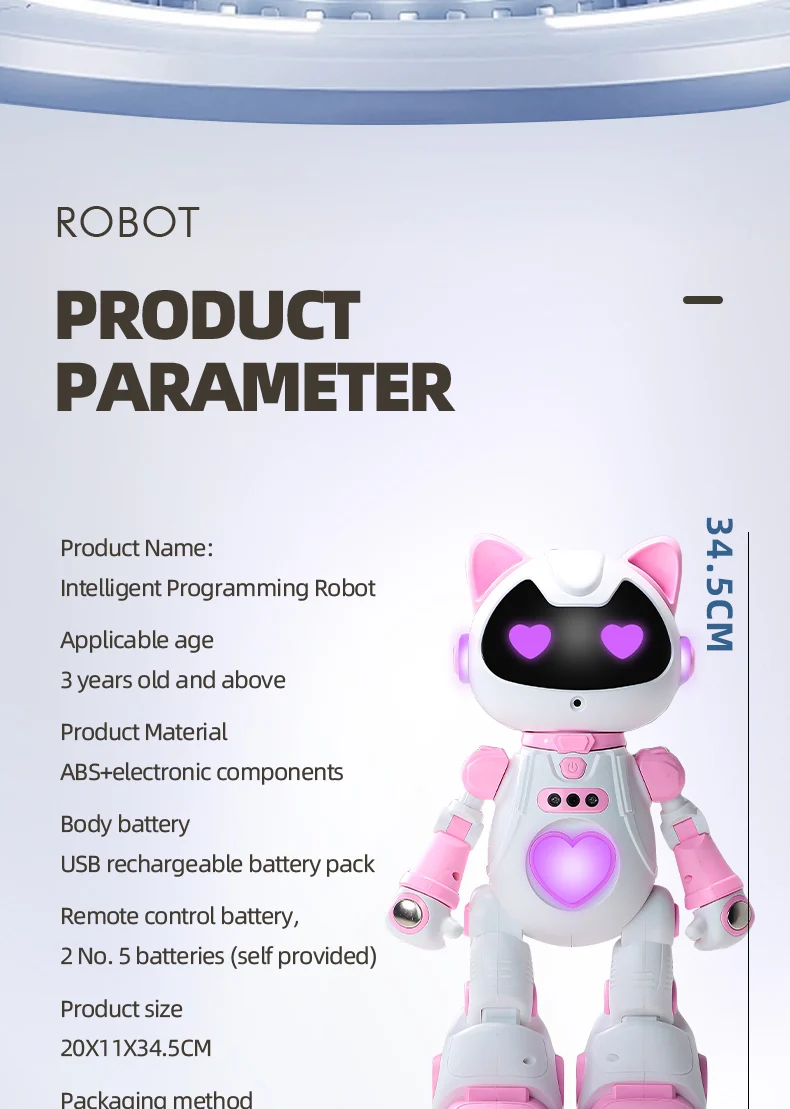 Intelligent Programming Gesture Induction Robot Spray Cool Breathing Lamp Children's Toys — image 6