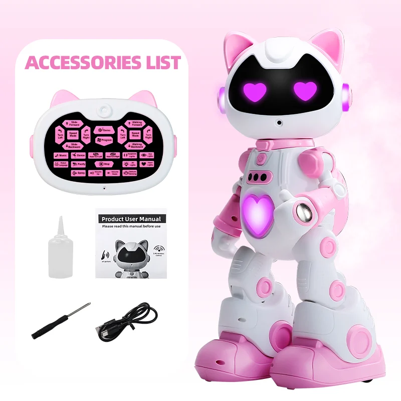 Intelligent Programming Gesture Induction Robot Spray Cool Breathing Lamp Children's Toys — image 2