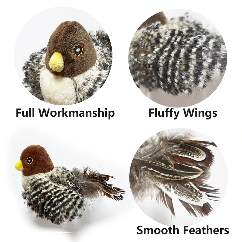 Interactive Cat Toys Electric Squeaky Simulation Bird Plush Cats Pets Teasing With… — image 2
