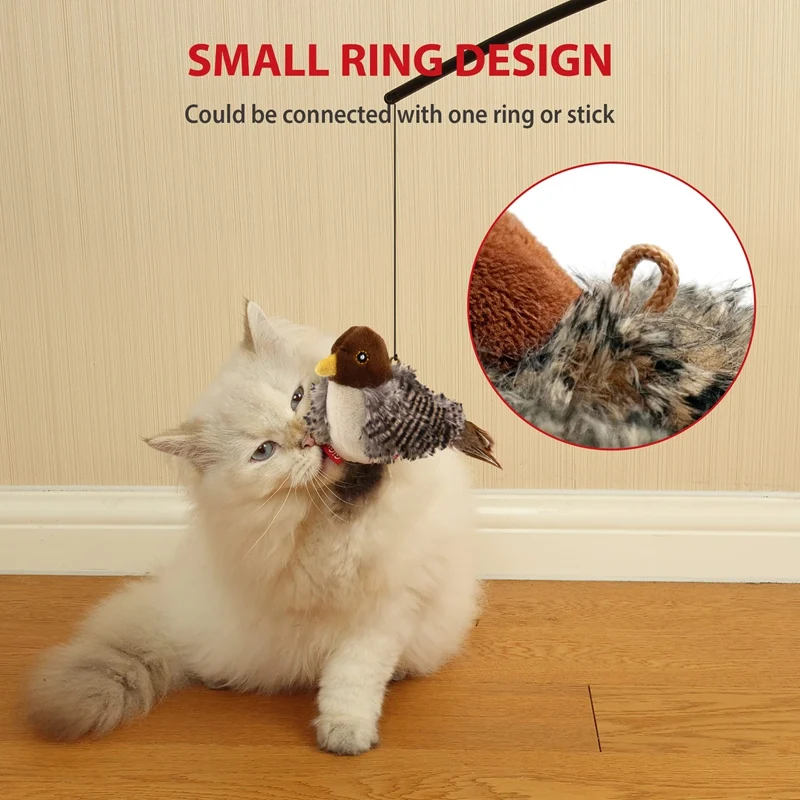 Interactive Cat Toys Electric Squeaky Simulation Bird Plush Cats Pets Teasing With… — image 7