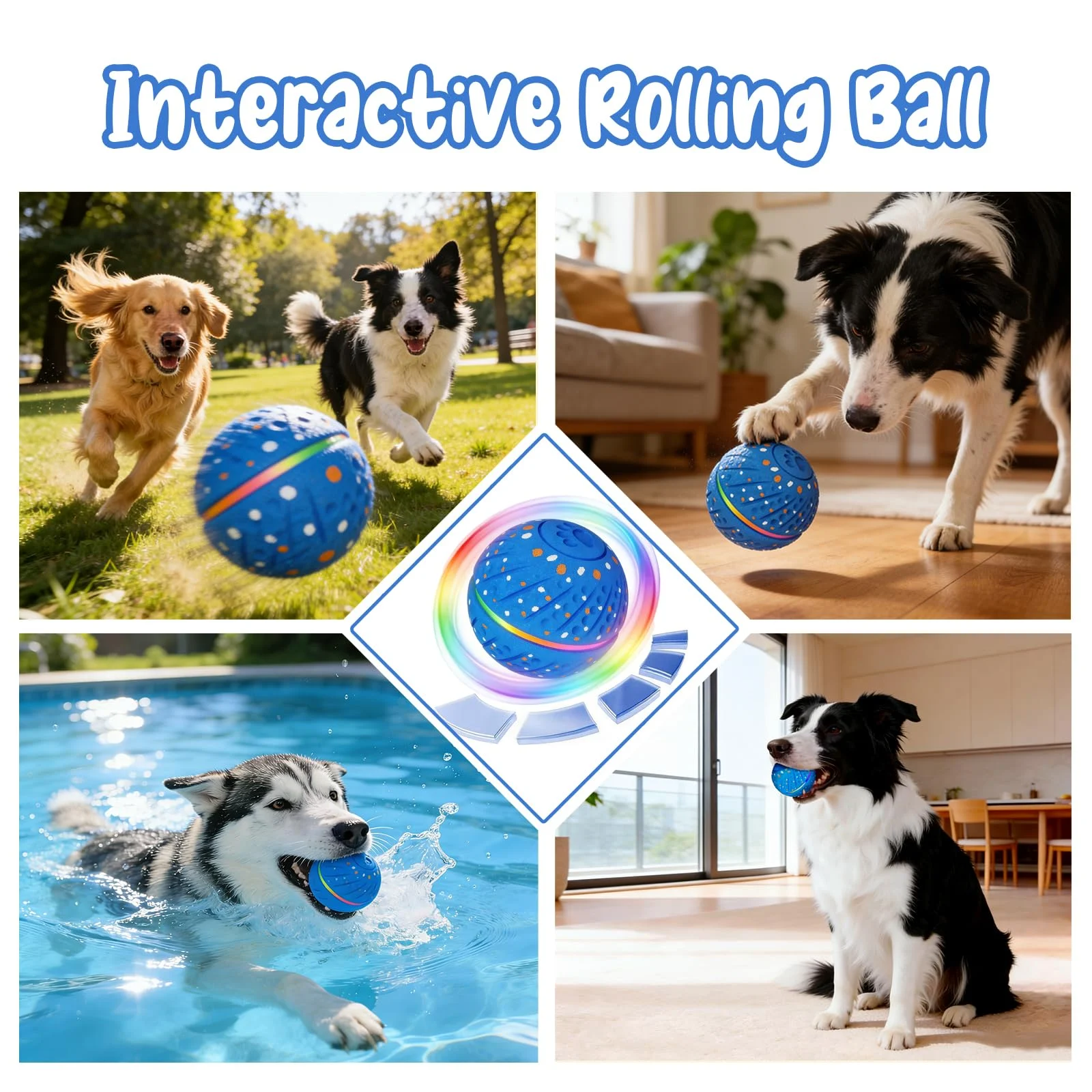 Interactive Dog Ball Automatic Motion Activated 3 Modes Rolling & Bouncing, Durable… — image 7