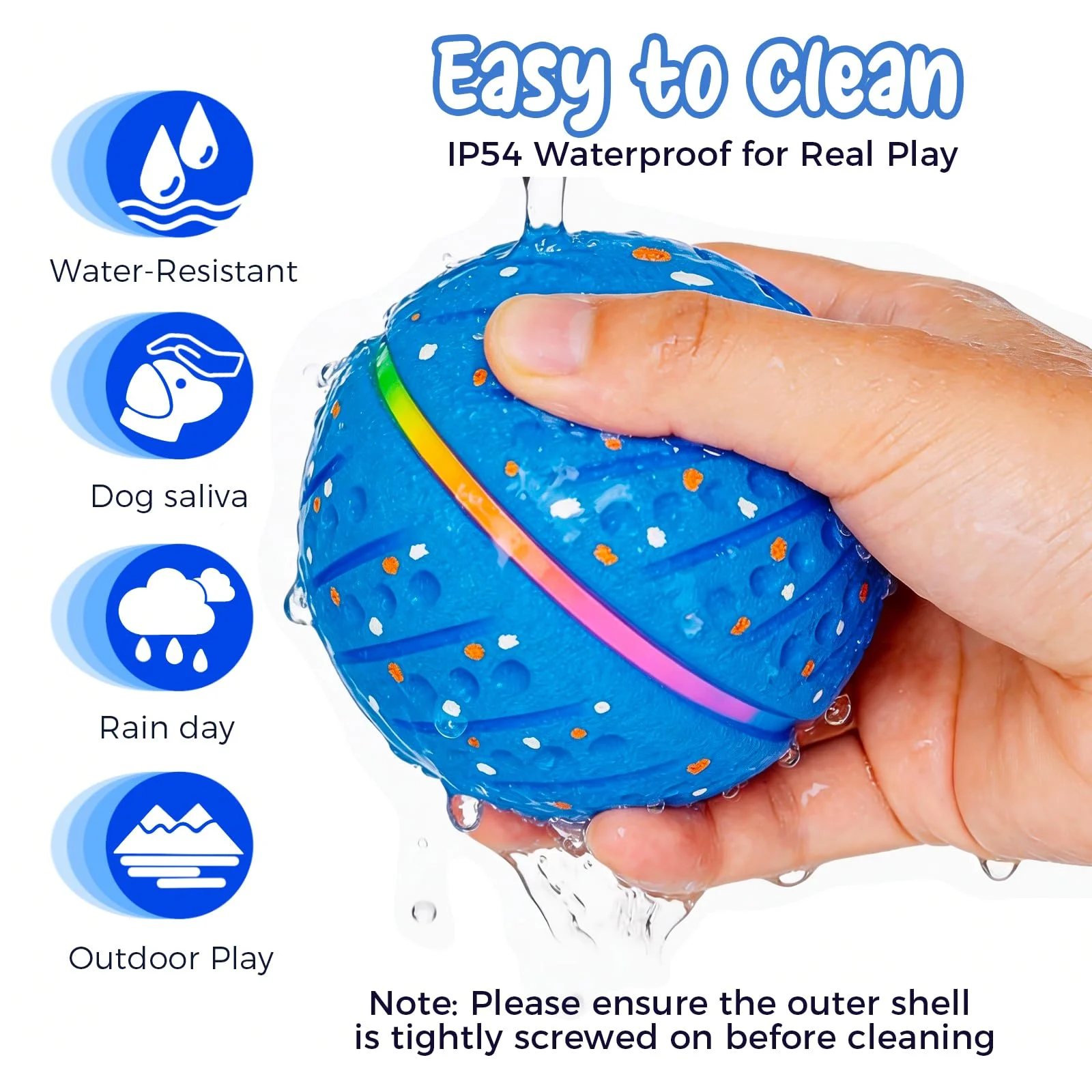 Interactive Dog Ball Automatic Motion Activated 3 Modes Rolling & Bouncing, Durable… — image 1