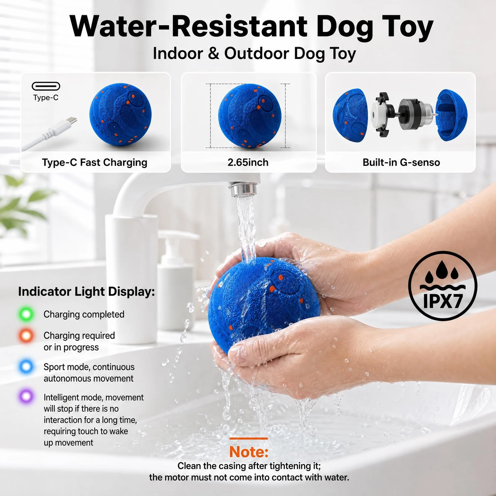 Interactive Dog Toy Ball,automatic Ball- Self Moving For Small Medium Motion… — image 3