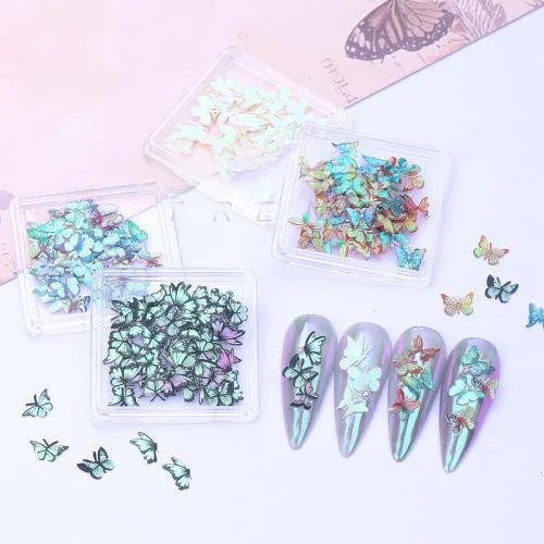 Iridescent Butterfly Art Embellishments Alluring And Dazzling Sequins For Nails — image 5