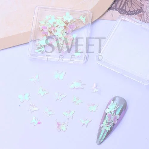 Iridescent Butterfly Art Embellishments Alluring And Dazzling Sequins For Nails — image 2