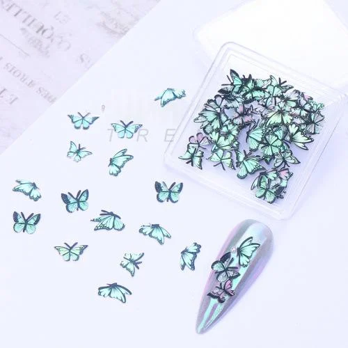 Iridescent Butterfly Art Embellishments Alluring And Dazzling Sequins For Nails — image 3
